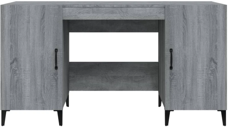 vidaXL Γραφείο Γκρι Sonoma 140x50x75 εκ. από Επεξεργασμένο Ξύλο N/A Γκρι