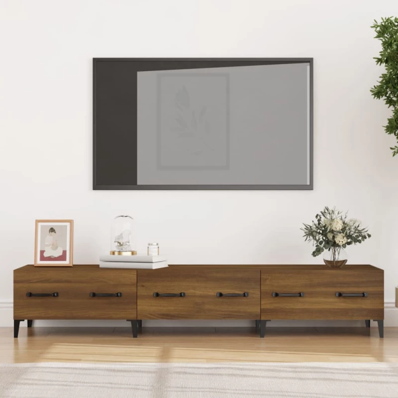 vidaXL Έπιπλο Τηλεόρασης Καφέ Δρυς 150x34,5x30 εκ. Επεξεργασμένο Ξύλο N/A Καφέ