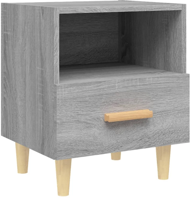 vidaXL Κομοδίνο Γκρι Sonoma 40 x 35 x 47 εκ. N/A Γκρι