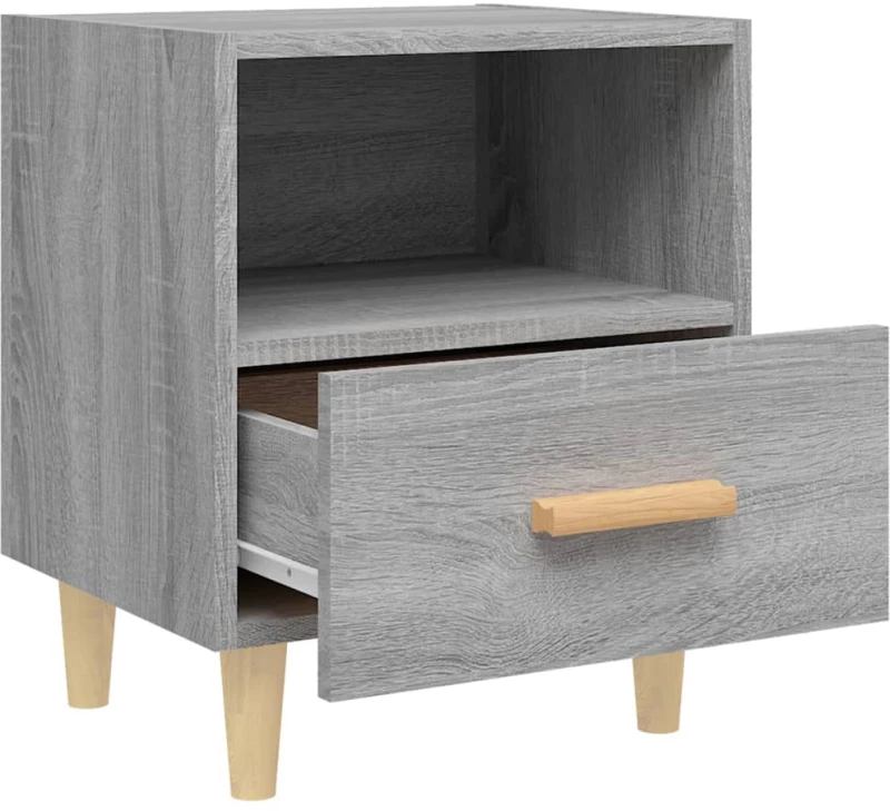 vidaXL Κομοδίνο Γκρι Sonoma 40 x 35 x 47 εκ. N/A Γκρι
