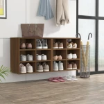 vidaXL Παπουτσοθήκη 2 τεμ. Καφέ Δρυς 52,5 x 30 x 50 εκ. N/A Καφέ