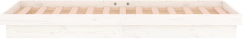 vidaXL Πλαίσιο Κρεβατιού LED Λευκό 75x190 εκ. Ξύλο 2FT6 Small Single 75 x 190 cm Λευκό