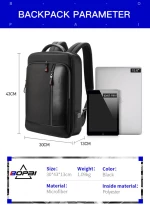 Σακίδιο πλάτης Αντικλεπτικό 24L Laptop 15,6” Bopai 751-006641A μαύρο