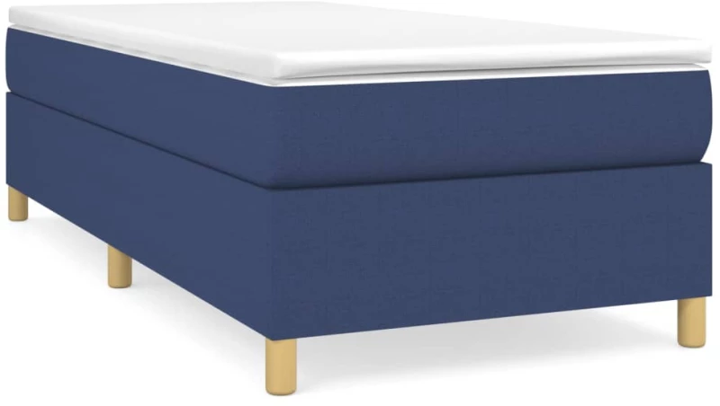 vidaXL Πλαίσιο Κρεβατιού Boxspring Μπλε 90x190 εκ. Υφασμάτινο 90 x 190 cm Μπλε