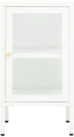 vidaXL Μπουφές 38 x 35 x 70 εκ. Μέταλλο και Γυαλί N/A Λευκό