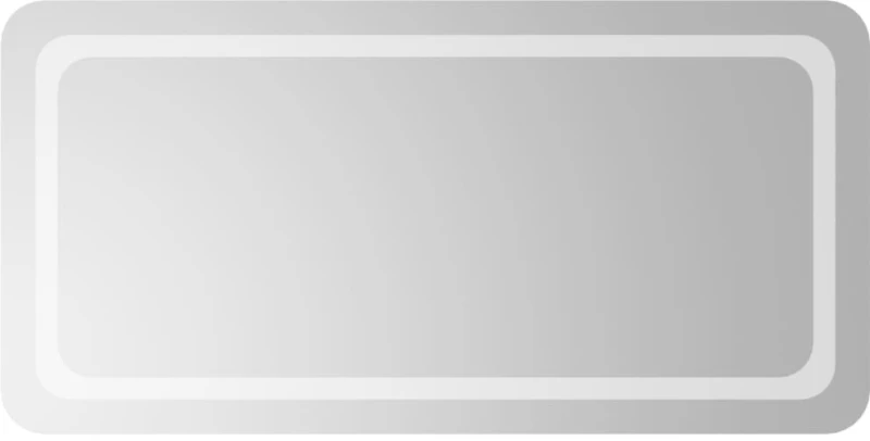 vidaXL Καθρέφτης Μπάνιου με LED 100x50 εκ. 100 x 50 cm Διαφανές