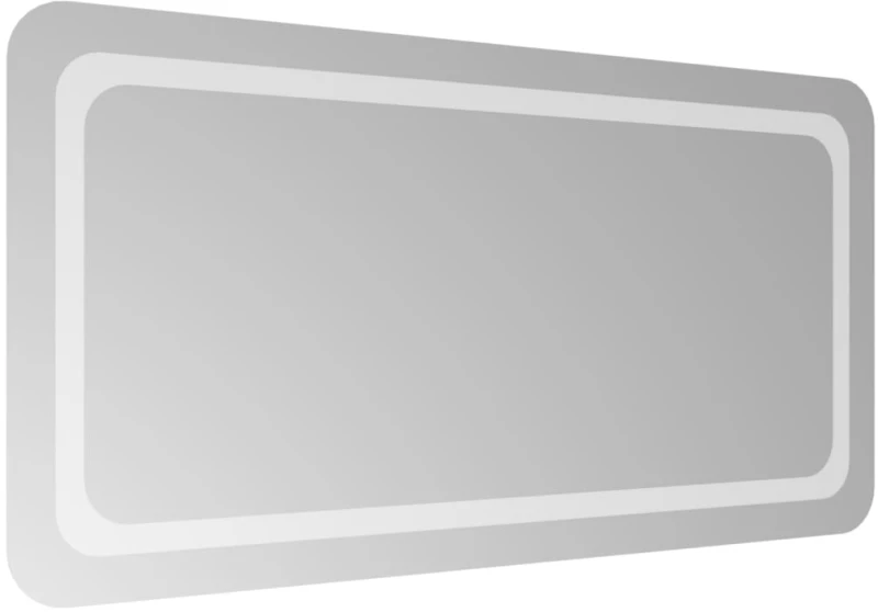 vidaXL Καθρέφτης Μπάνιου με LED 100x50 εκ. 100 x 50 cm Διαφανές