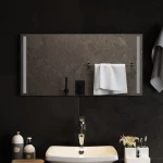 vidaXL Καθρέφτης Μπάνιου με LED 80x40 εκ. 80 x 40 cm Διαφανές