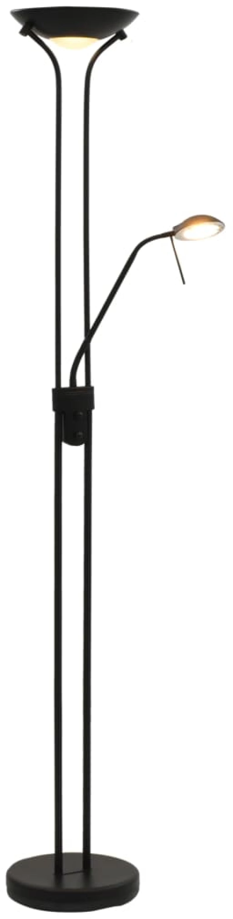 vidaXL Φωτιστικό Δαπέδου Ρυθμιζόμενο LED 23 W N/A Μαύρο