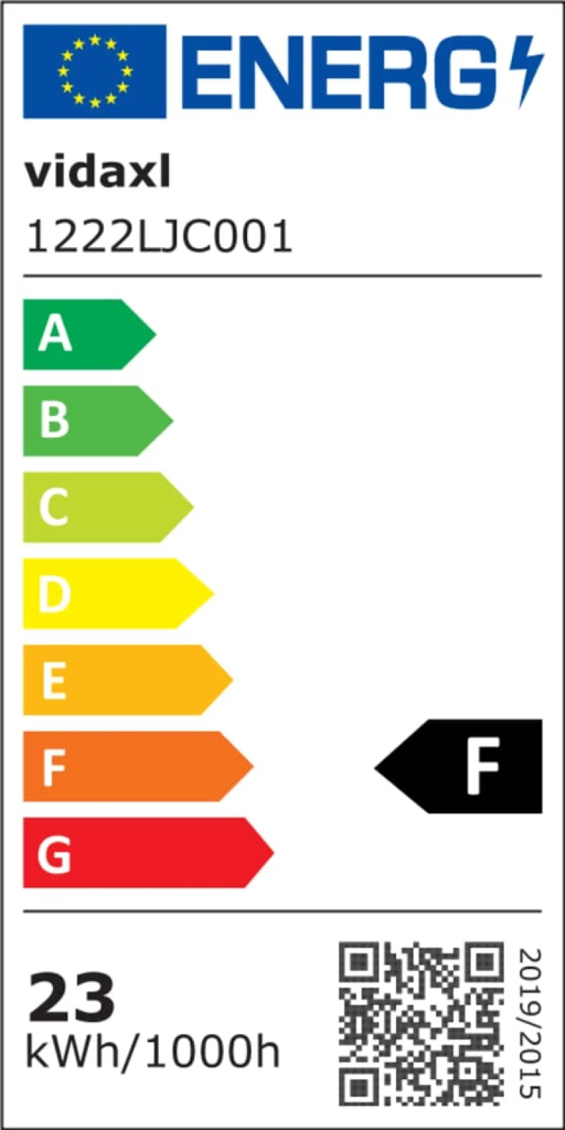 vidaXL Φωτιστικό Δαπέδου Ρυθμιζόμενο LED 23 W N/A Μαύρο