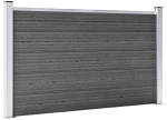 vidaXL Σετ Πάνελ Περίφραξης Μαύρο 699 x 105 εκ. από WPC N/A Μαύρο