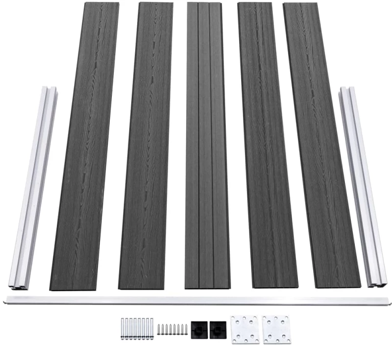 vidaXL Σετ Πάνελ Περίφραξης Μαύρο 699 x 105 εκ. από WPC N/A Μαύρο