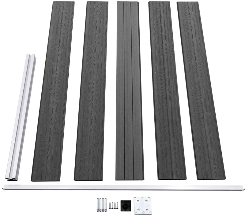 vidaXL Σετ Πάνελ Περίφραξης Μαύρο 699 x 105 εκ. από WPC N/A Μαύρο