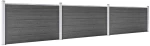 vidaXL Σετ Πάνελ Περίφραξης Μαύρο 526 x 105 εκ. από WPC N/A Μαύρο