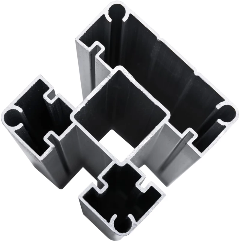 vidaXL Σετ Πάνελ Περίφραξης Μαύρο 965 x (105-186) εκ. από WPC N/A Μαύρο