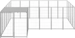 vidaXL Σπιτάκι Σκύλου Ασημί 8,47 μ² Ατσάλινο 8.47 m² Ασήμι