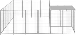 vidaXL Σπιτάκι Σκύλου Ασημί 8,47 μ² Ατσάλινο 8.47 m² Ασήμι