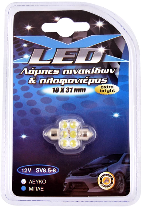 ΛΑΜΠΑ LED FESTOON 12V ΛΕΥΚΗ