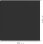 vidaXL Χαλί Σκηνής Ανθρακί 400 x 400 εκ. 400 x 400 cm