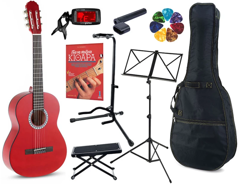 Gewa Concert Basic 4/4, Satin Red - Ultimate Set