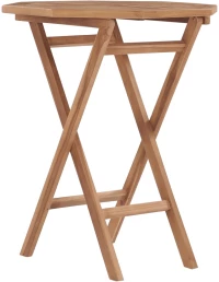 vidaXL Τραπέζι Κήπου Πτυσσόμενο 60 x 60 x 75 εκ. από Μασίφ Ξύλο Teak N/A Καφέ