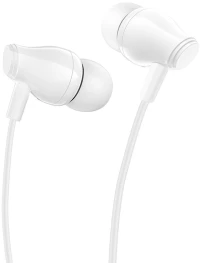Hands Free Borofone BM61 Wandere Earphones Stereo 3.5mm  με Μικρόφωνο και Πλήκτρο Απάντησης 1.2μ Λευκά