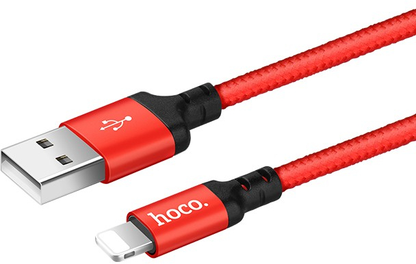 Καλώδιο σύνδεσης Hoco X14 Times Speed USB σε Lightning Fast Charging 2.0A Κόκκινο 1m