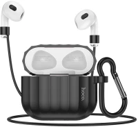 Θήκη Hoco WB22 Glory Series Silicone Protective Case Μαύρο για AirPods 2021 (3ης γενιάς) με Γάντζο