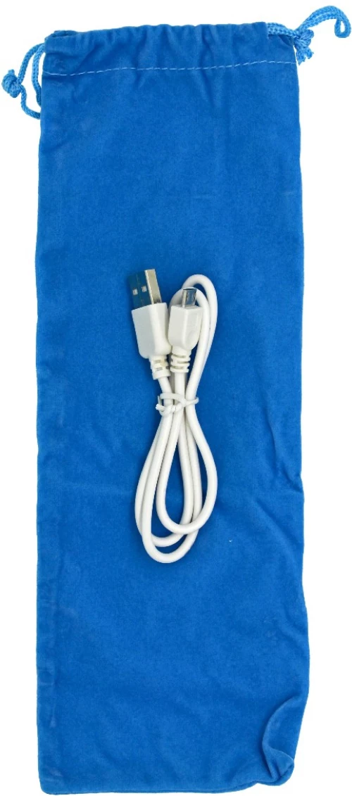 Καλώδιο σύνδεσης Ancus HiConnect USB σε Micro-USB 1A Λευκό 0.60m με Μπλε Βελούδινο Πουγκί Αποθήκευσης Συσκευών