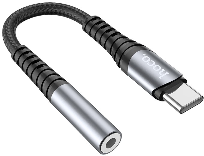 Αντάπτορας  Hoco LS33 USB-C σε 3.5 mm Θηλυκό Μεταλλικό Γκρί Συμβατό με όλες τις Συσκευές