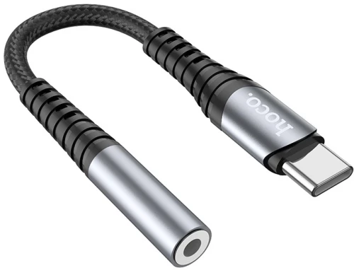 Αντάπτορας  Hoco LS33 USB-C σε 3.5 mm Θηλυκό Μεταλλικό Γκρί Συμβατό με όλες τις Συσκευές