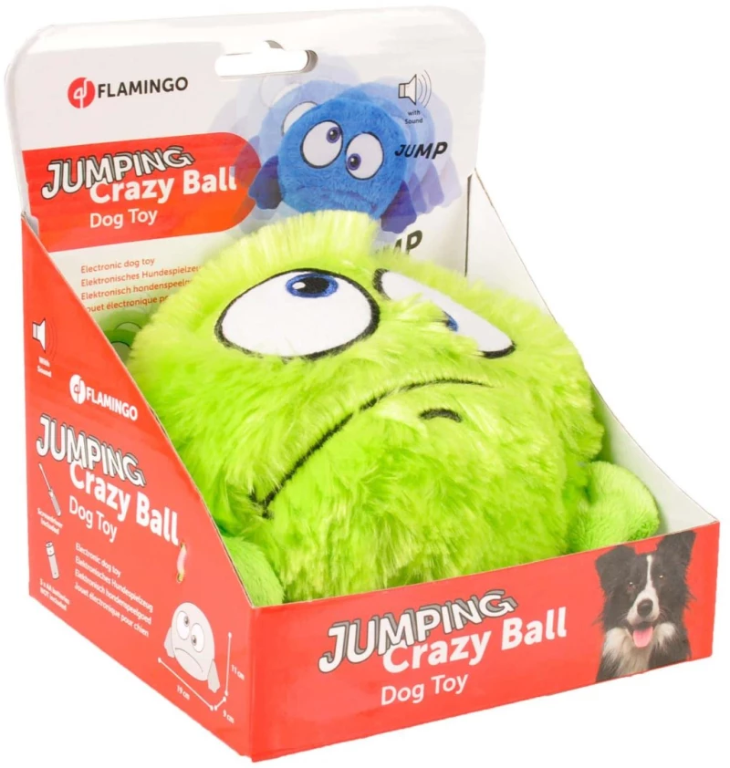 Παιχνίδι Σκύλου Flamingo Jumping Ball Green 15x15x10cm