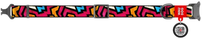 Περιλαίμιο WauDog Graffiti Metal 2,5 x 35-58cm με SmartID