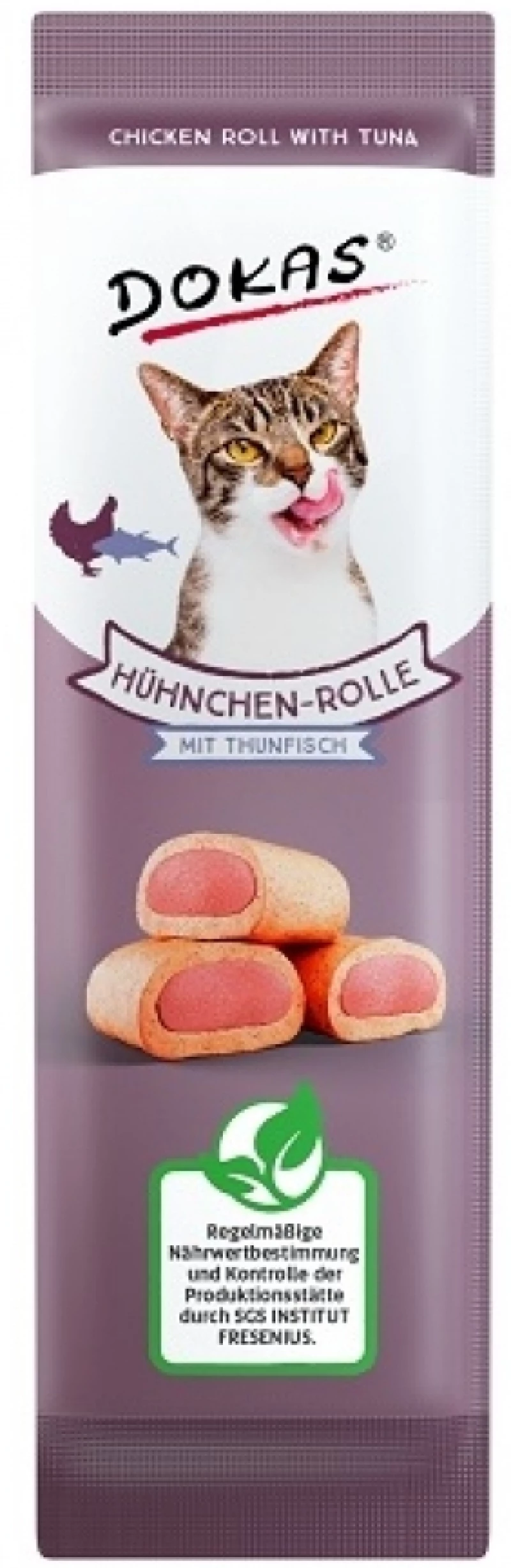 Λιχουδιές για ΓΑΤΕΣ Dokas Chicken roll with tuna 10gr