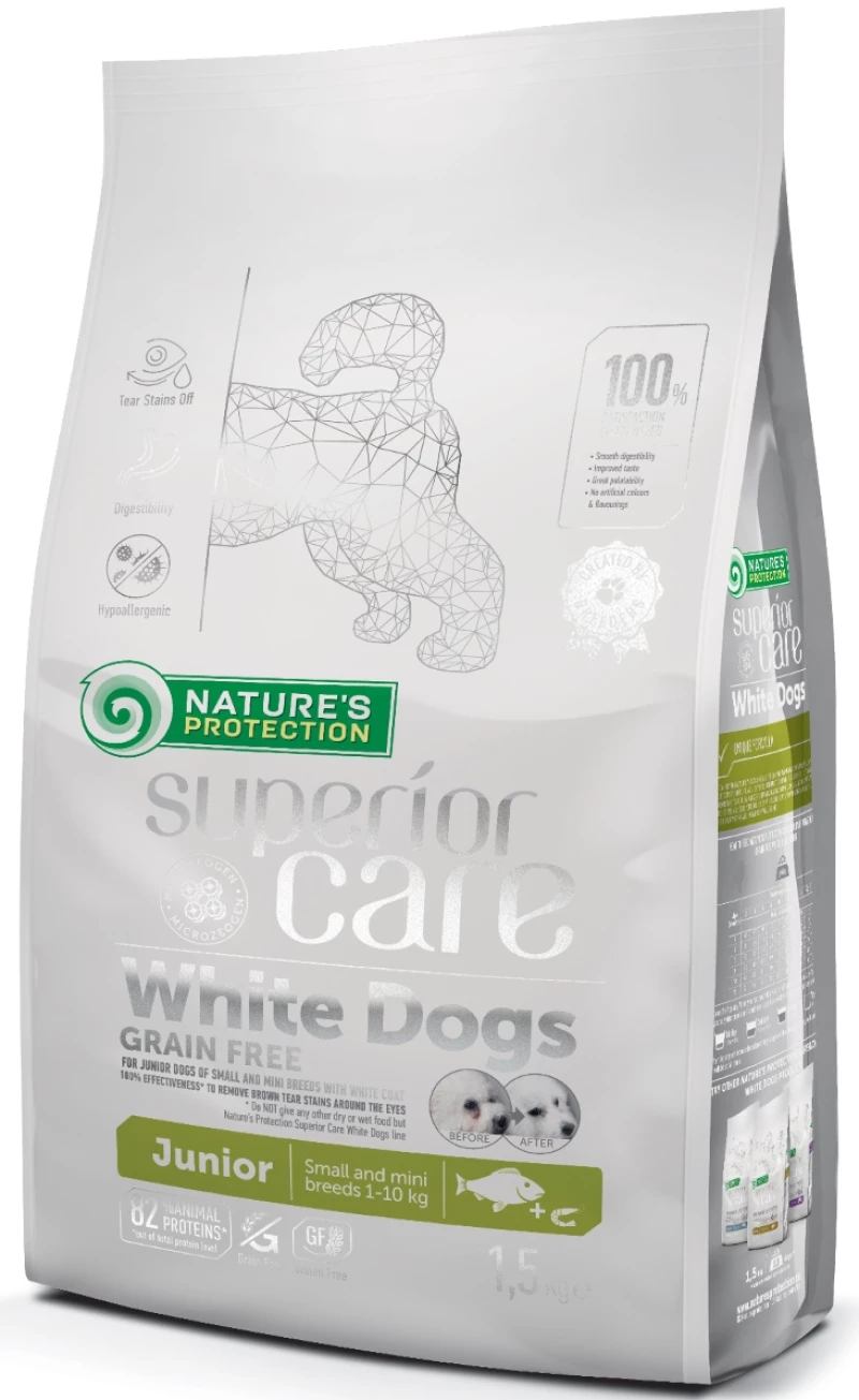 NATURE'S PROTECTION SUPERIOR CARE WHITE DOG SMALL & MINI JUNIOR  ΛΕΥΚΑ ΨΑΡΙΑ 10KG