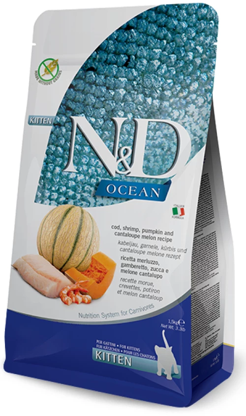 N&D Cat Kitten Cod Shrimp Pumpkin and Cantaloupe Melon 300gr