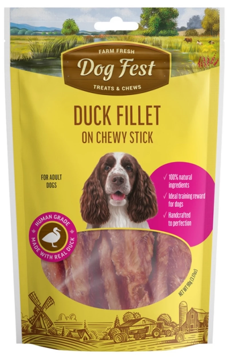 Λιχουδιές Dog Fest Fillet on Chewy Stick with Duck 90gr