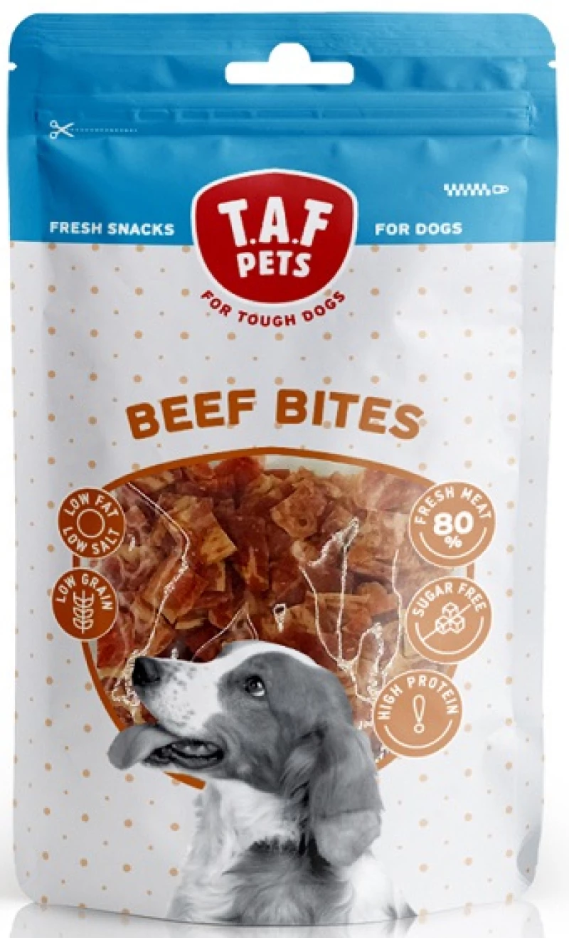 Λιχουδιές Σκύλου Taf Pets Fresh Dog Treats Beef Bites 75gr