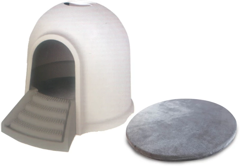 ΣΠΙΤΙ ΣΚΥΛΟΥ M-PETS IGLOO ΤΙΡΚΟΥΑΖ 45,7X60X43cm ΜΕ ΣΤΡΩΜΑΤΑΚΙ