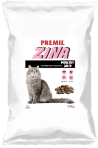 Premil Zina Ξηρά Τροφή για Ενήλικες Στειρωμένες Γάτες με Κοτόπουλο 15kg