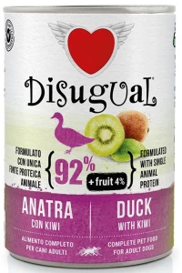 Υγρή τροφή Σκύλου Disugual Fruit Πάπια με Ακτινίδιο 6x400gr
