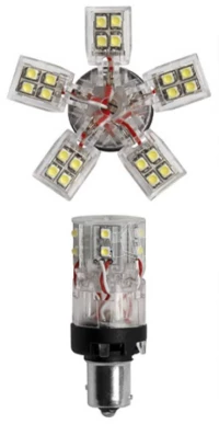 Simoni Racing ΛΑΜΠΑΚΙ BAY15d ME 30LED ΚΟΚΚΙΝΟ SIMONI RACING  SRL30/RR