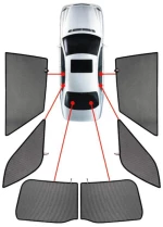 CarShades VW GOLF 5 SW 03>08 ΚΟΥΡΤΙΝΑΚΙΑ ΜΑΡΚΕ CAR SHADES - 6 ΤΕΜ. PVC.VW-GOLF-E-E