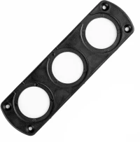 AMIO ΠΑΝΕΛ ΤΡΙΠΛΟ ΓΙΑ ΠΡΙΖΕΣ ΜΑΥΡΟ MOD-13 151x43x4,5 mm ΔΙΑΜΕΤΡΟ ΤΡΥΠΑΣ: 3cm AMIO 02864/AM