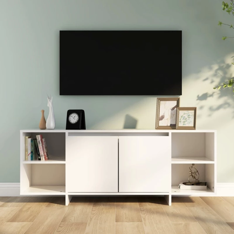vidaXL Έπιπλο Τηλεόρασης Λευκό 130 x 35 x 50 εκ. από Μοριοσανίδα N/A Λευκό