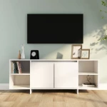 vidaXL Έπιπλο Τηλεόρασης Λευκό 130 x 35 x 50 εκ. από Μοριοσανίδα N/A Λευκό