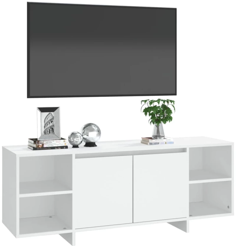 vidaXL Έπιπλο Τηλεόρασης Λευκό 130 x 35 x 50 εκ. από Μοριοσανίδα N/A Λευκό