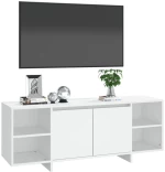 vidaXL Έπιπλο Τηλεόρασης Λευκό 130 x 35 x 50 εκ. από Μοριοσανίδα N/A Λευκό