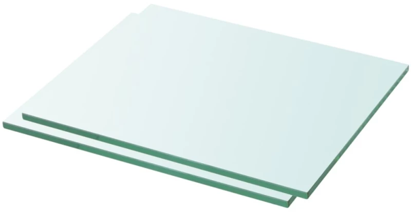 vidaXL Ράφια Πάνελ 2 τεμ. Διάφανα 30 x 20 εκ. Γυάλινα 30 x 20 cm Διαφανές
