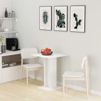 vidaXL Τραπέζι Bistro Λευκό 60 x 60 x 75 εκ. Μοριοσανίδα N/A Λευκό